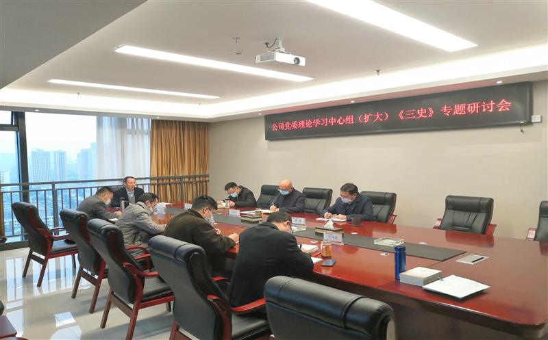 蜀鑫房产公司党委召开理论学习中心组（扩大）会议开展“三史”专题学习