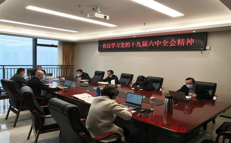 蜀鑫房产公司党委召开理论学习中心组（扩大）会议传达学习党的十九届六中全会精神