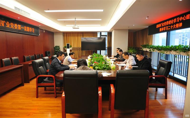 鑫顺矿业党委理论学习中心组会议深入学习党的二十大精神
