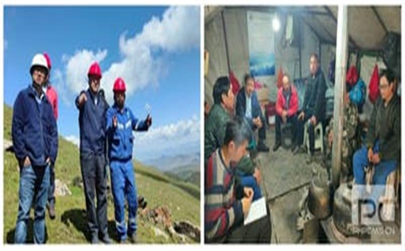 慰问一线员工，，，，，解决施工难题