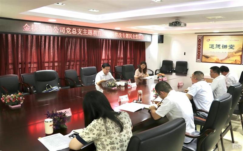 金核地勘公司党总支组织召开主题教育暨巡视整改专题民主生活会