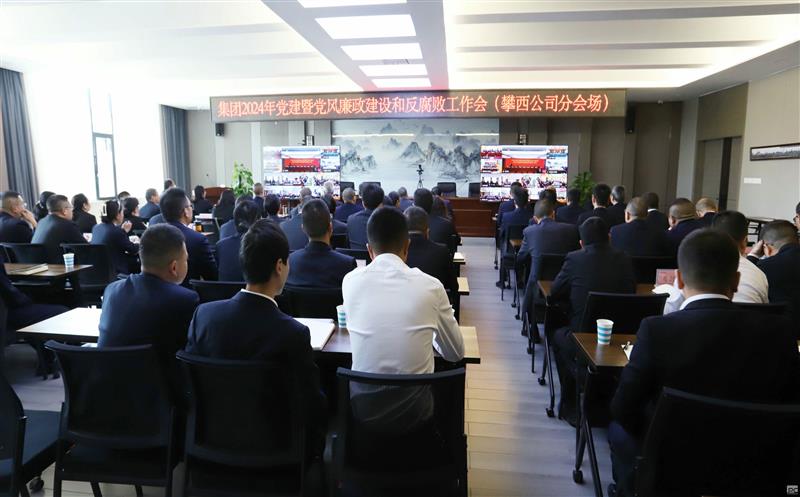 攀西公司组织收看集团2024年党建暨党风廉政建设和反腐败工作会议